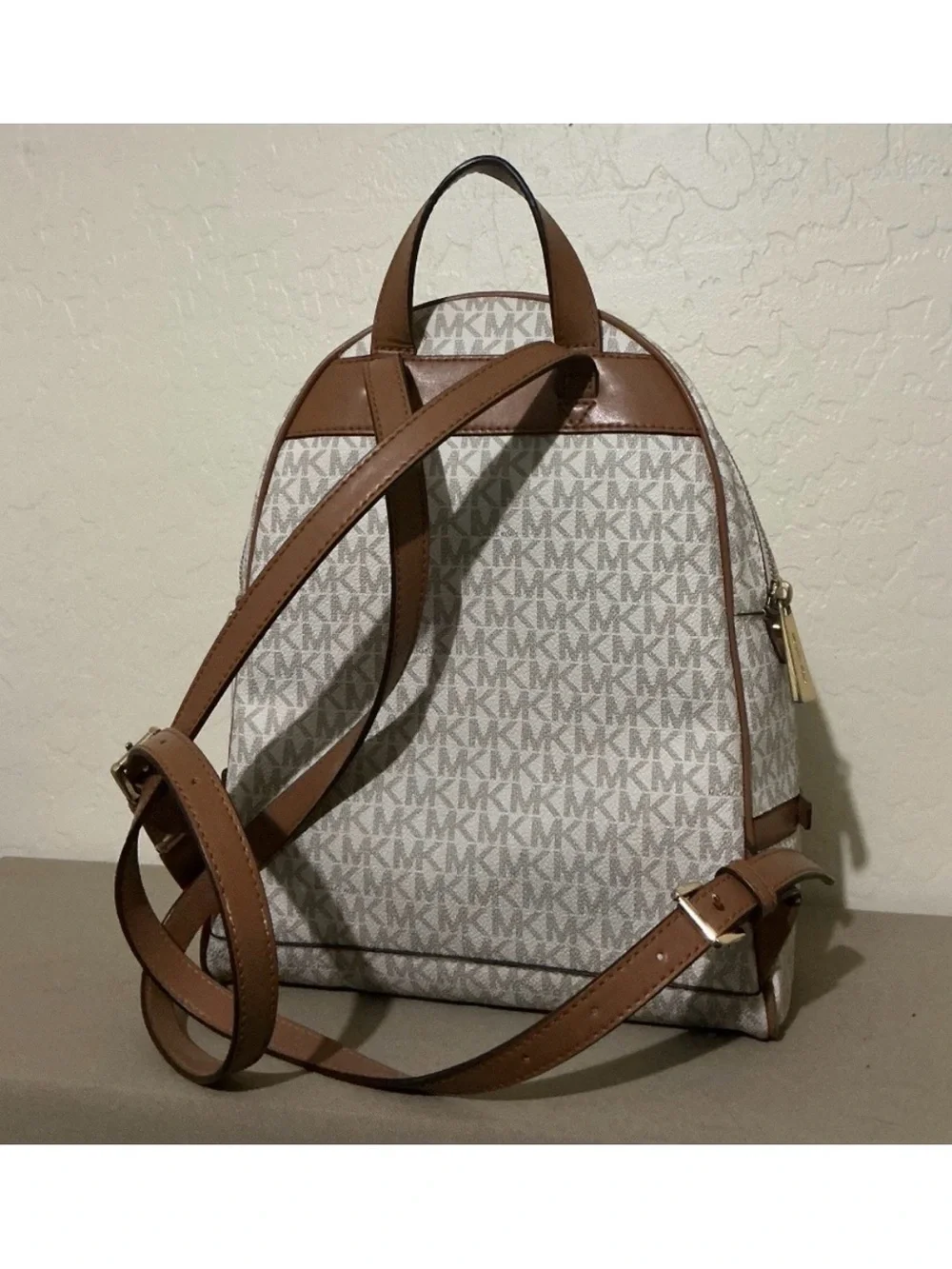 Michael Kors Rhea monogram white backpack